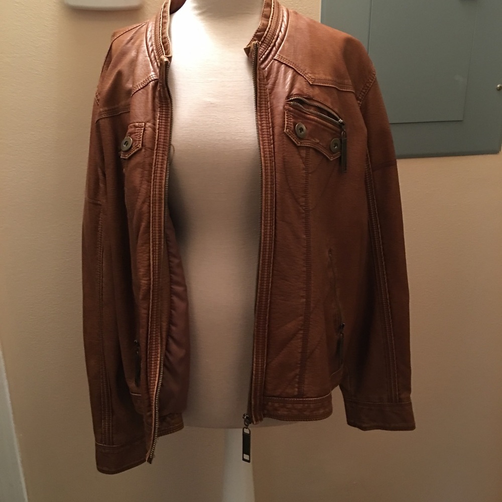 FAUX LEATHER JACKET